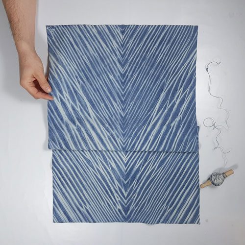 Arashi-Shibori-Índigo
