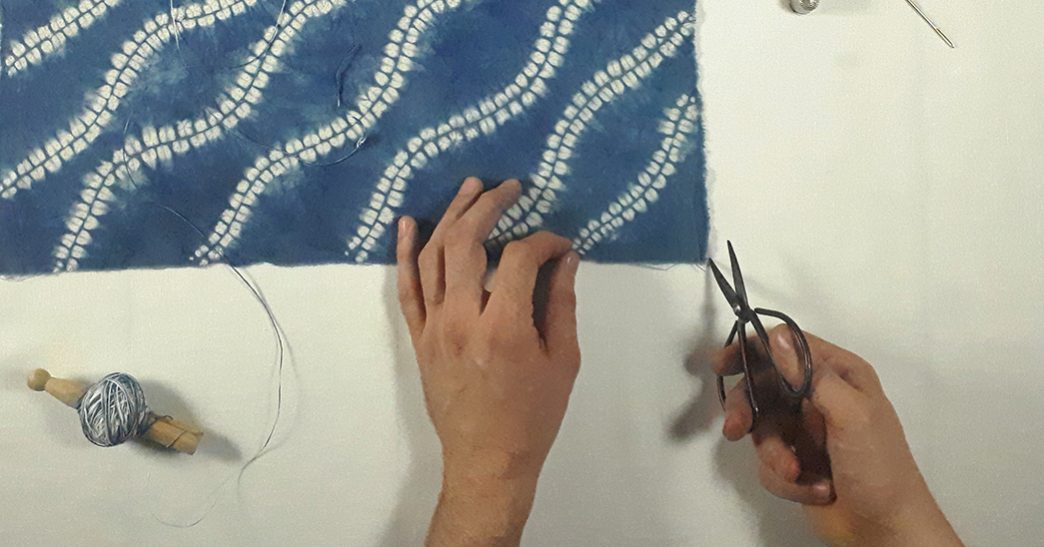 Curso online de shibori con índigo